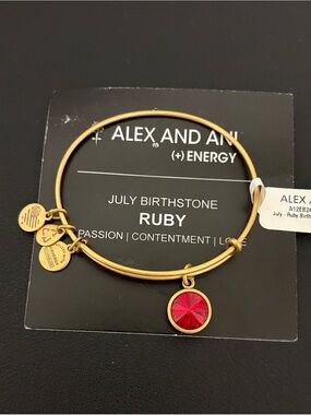 Alex and Ani NWT July Birthstone Ruby Charm Bracelet